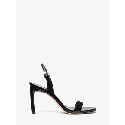 Michael Kors Kasia Crackled Leather Sandal