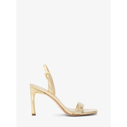 Michael Kors Kasia Crackled Metallic Leather Sandal