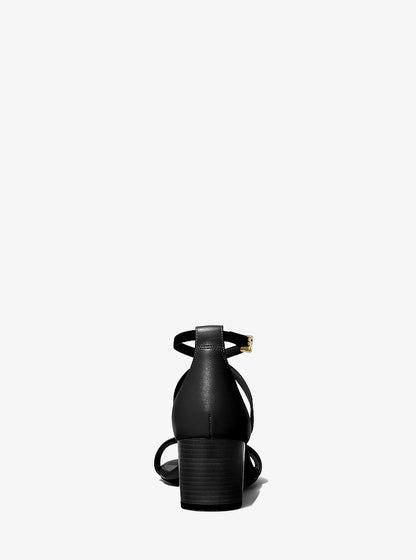 Michael Kors Serena Flex Leather Sandal BLACK