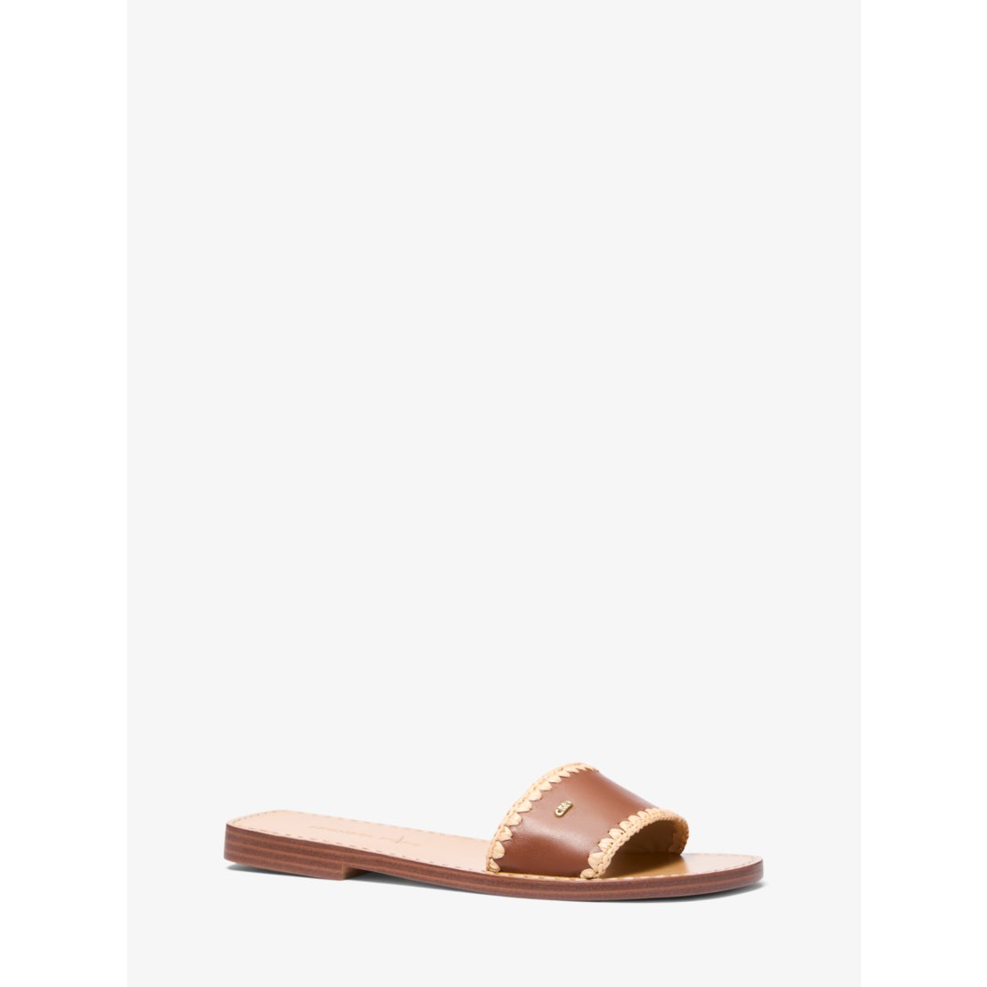 Michael Kors Drea Leather Slide Sandal