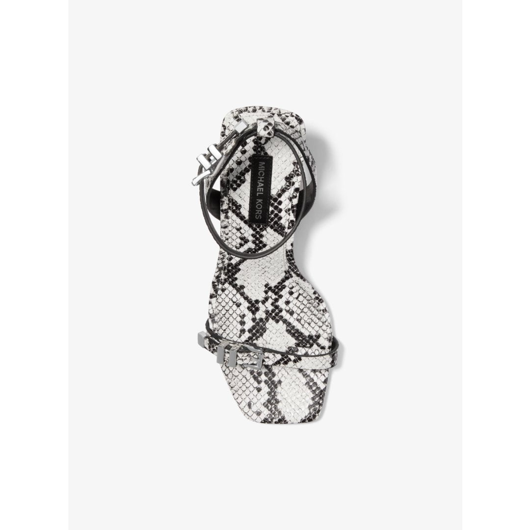 Michael Kors Darrington Snake Embossed Leather Sandal