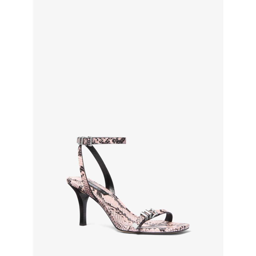 Michael Kors Darrington Snake Embossed Leather Sandal