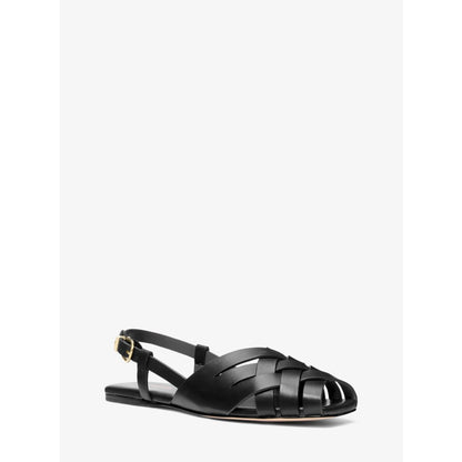 Michael Kors Irene Woven Leather Slingback Sandal