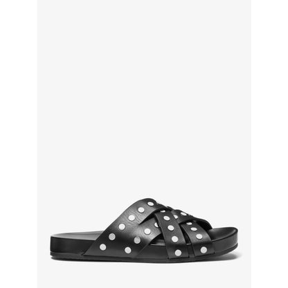 Michael Kors Irene Studded Leather Flat Sandal