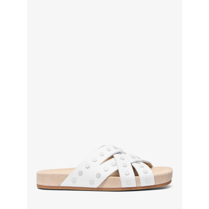 Michael Kors Irene Studded Leather Flat Sandal