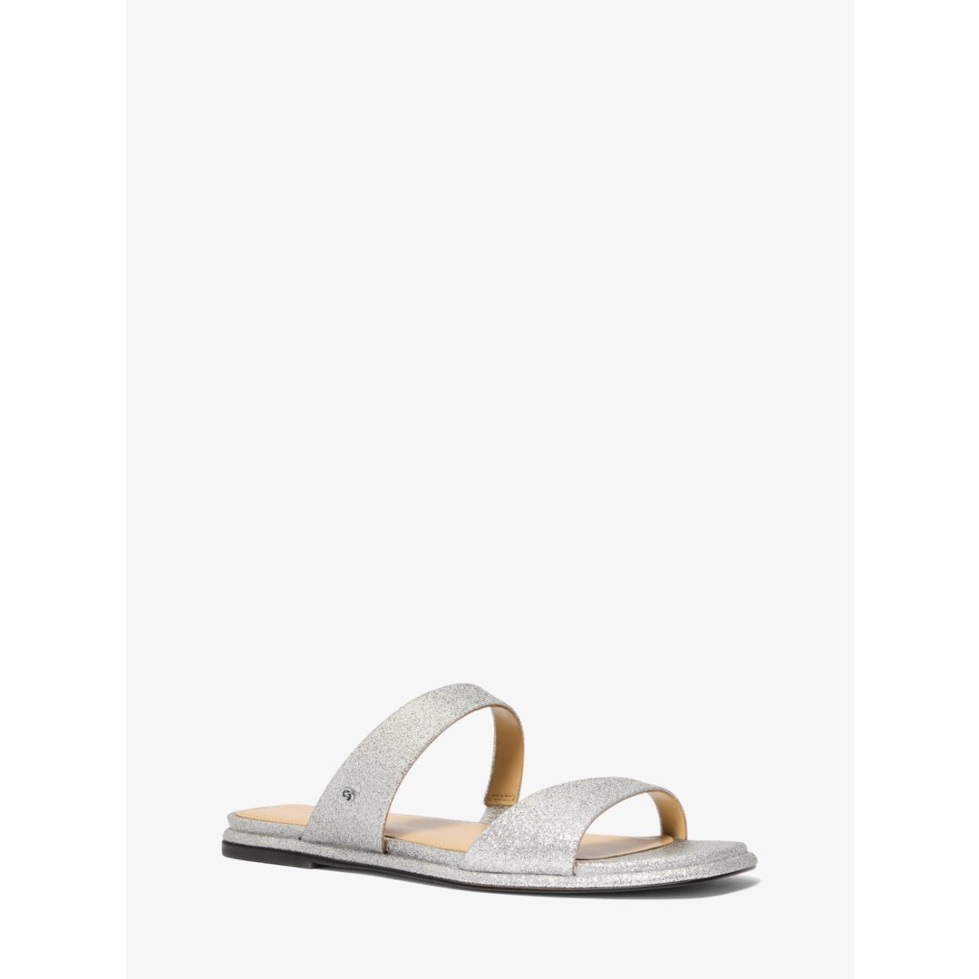 Michael Kors Jaida Glitter Embellished Leather Sandal