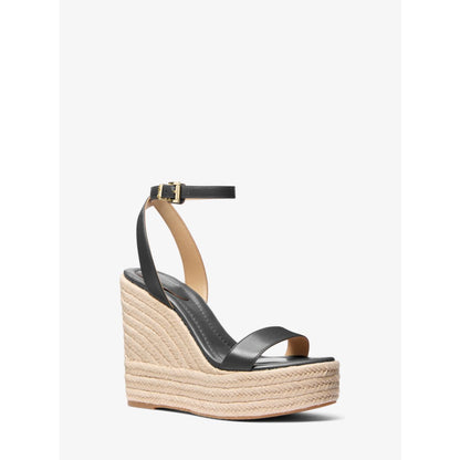 Michael Kors Leighton Leather Wedge Sandal