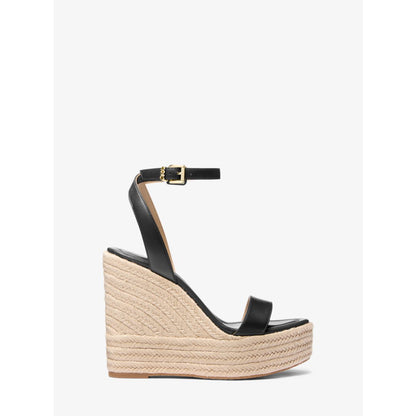 Michael Kors Leighton Leather Wedge Sandal