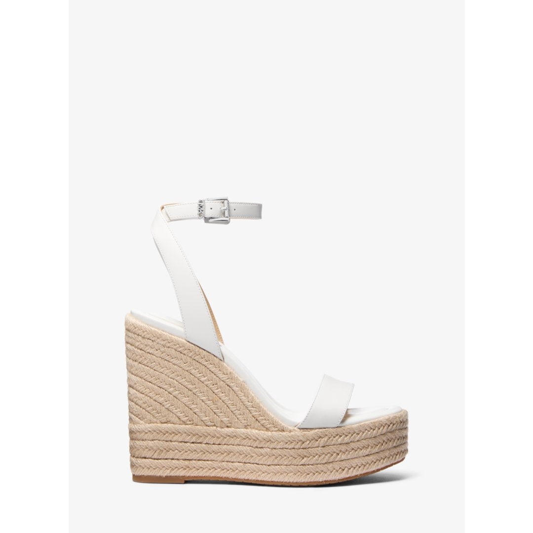Michael Kors Leighton Leather Wedge Sandal