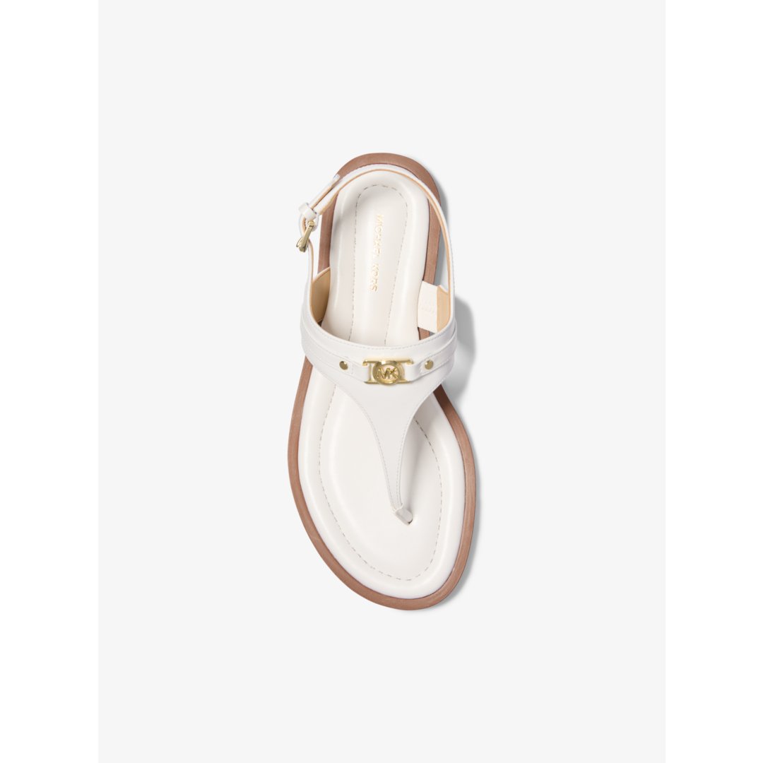 Michael Kors Mandy Leather T-Strap Sandal