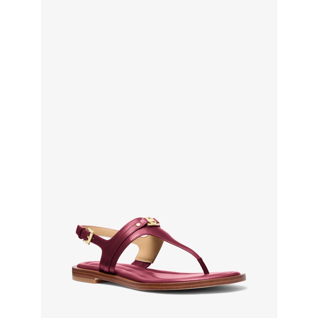 Michael Kors Mandy Leather T-Strap Sandal