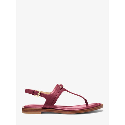 Michael Kors Mandy Leather T-Strap Sandal