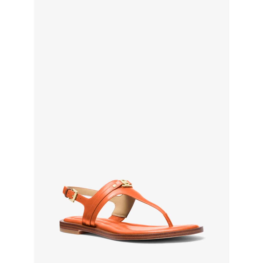 Michael Kors Mandy Leather T-Strap Sandal