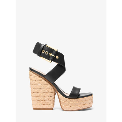 Michael Kors Rhoda Leather Platform Sandal