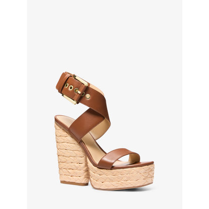 Michael Kors Rhoda Leather Platform Sandal