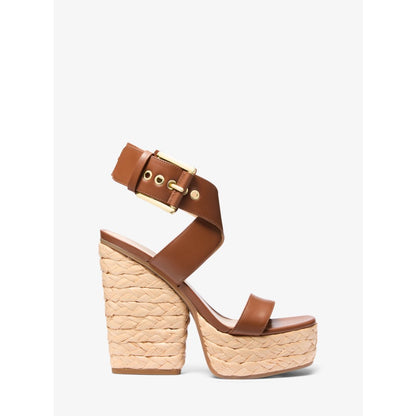 Michael Kors Rhoda Leather Platform Sandal