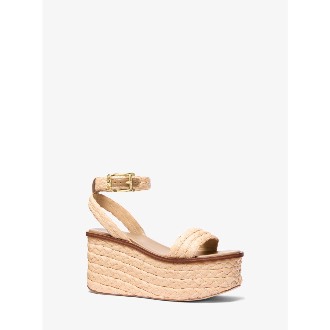 Michael Kors Sandra Straw Platform Sandal
