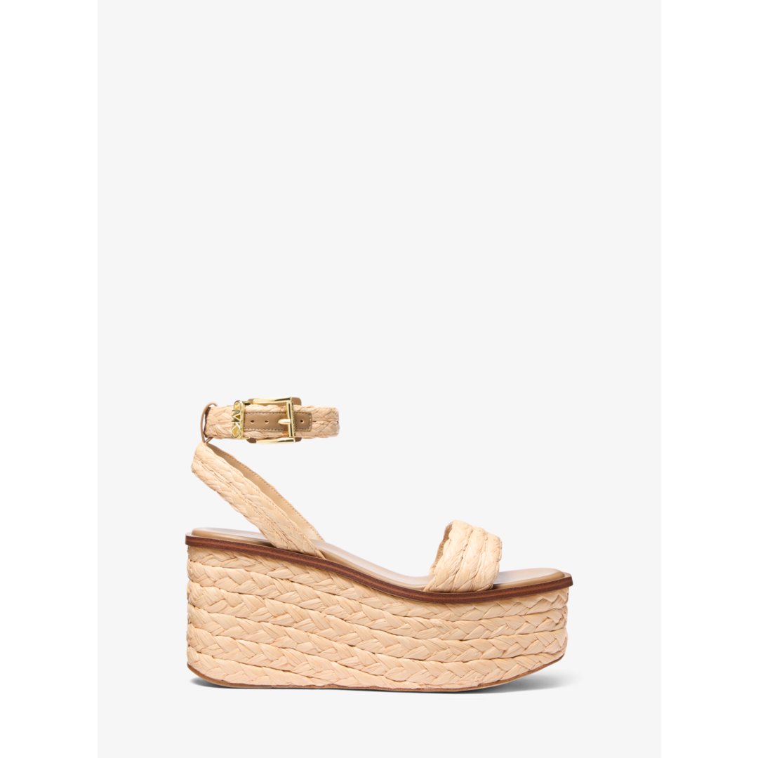 Michael Kors Sandra Straw Platform Sandal