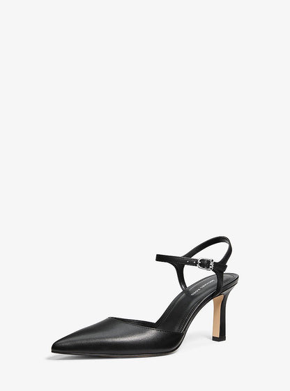 Michael Kors Amara Leather Mid Pump BLACK