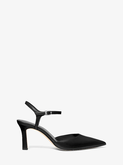 Michael Kors Amara Leather Mid Pump BLACK
