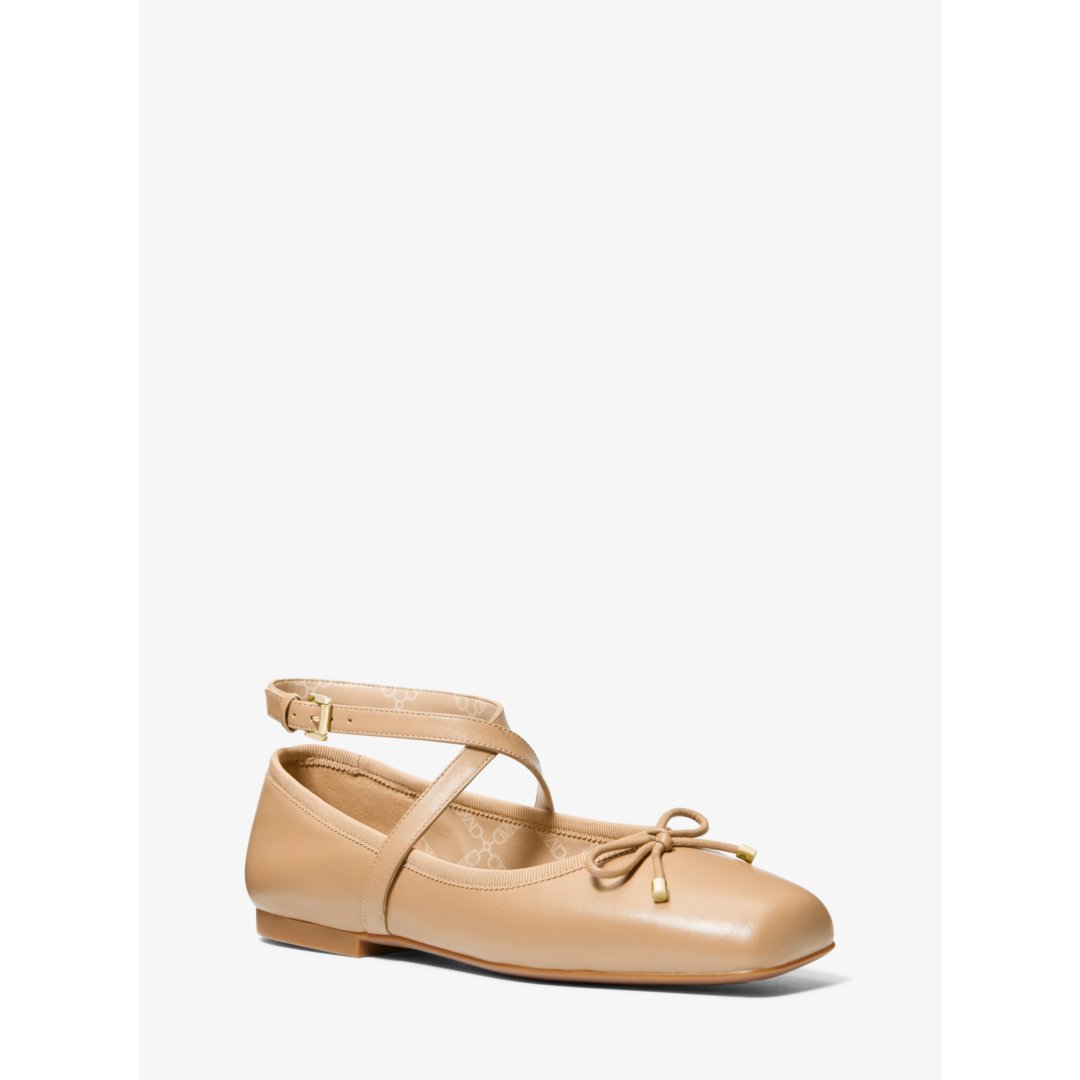 Michael Kors Collette Leather Ballet Flat