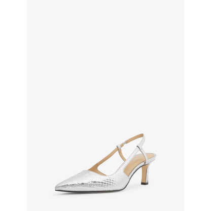 Michael Kors Alora Metallic Snake Embossed Leather Slingback Pump