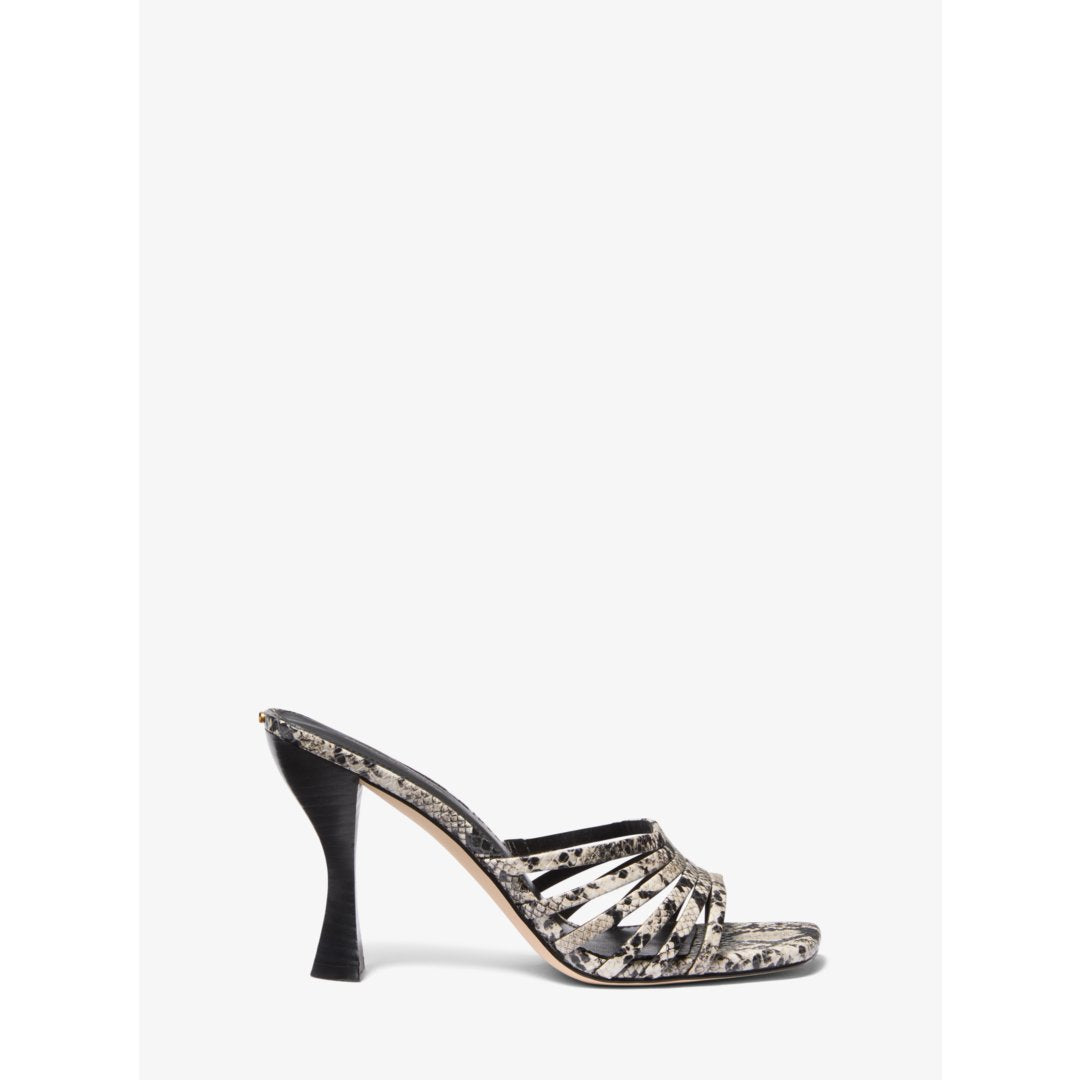 Michael Kors Haisley Snake Embossed Leather Sandal
