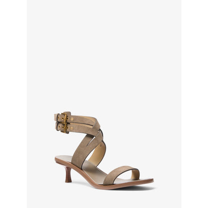 Michael Kors Irene Suede Kitten Heel Sandal