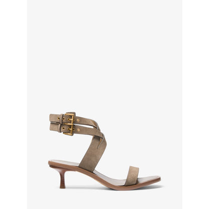 Michael Kors Irene Suede Kitten Heel Sandal