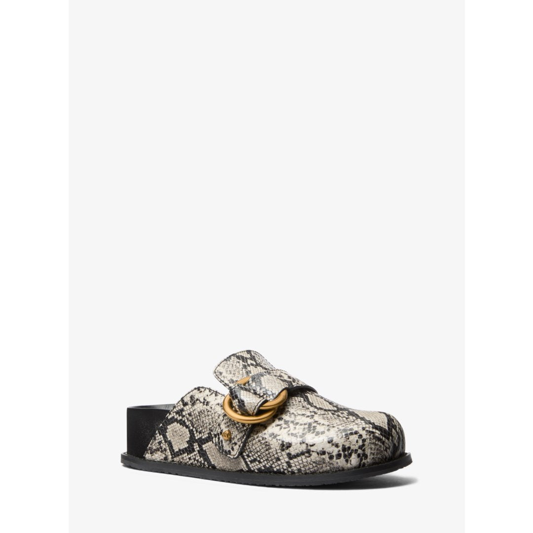 Michael Kors Jaden Snake Embossed Leather Clog