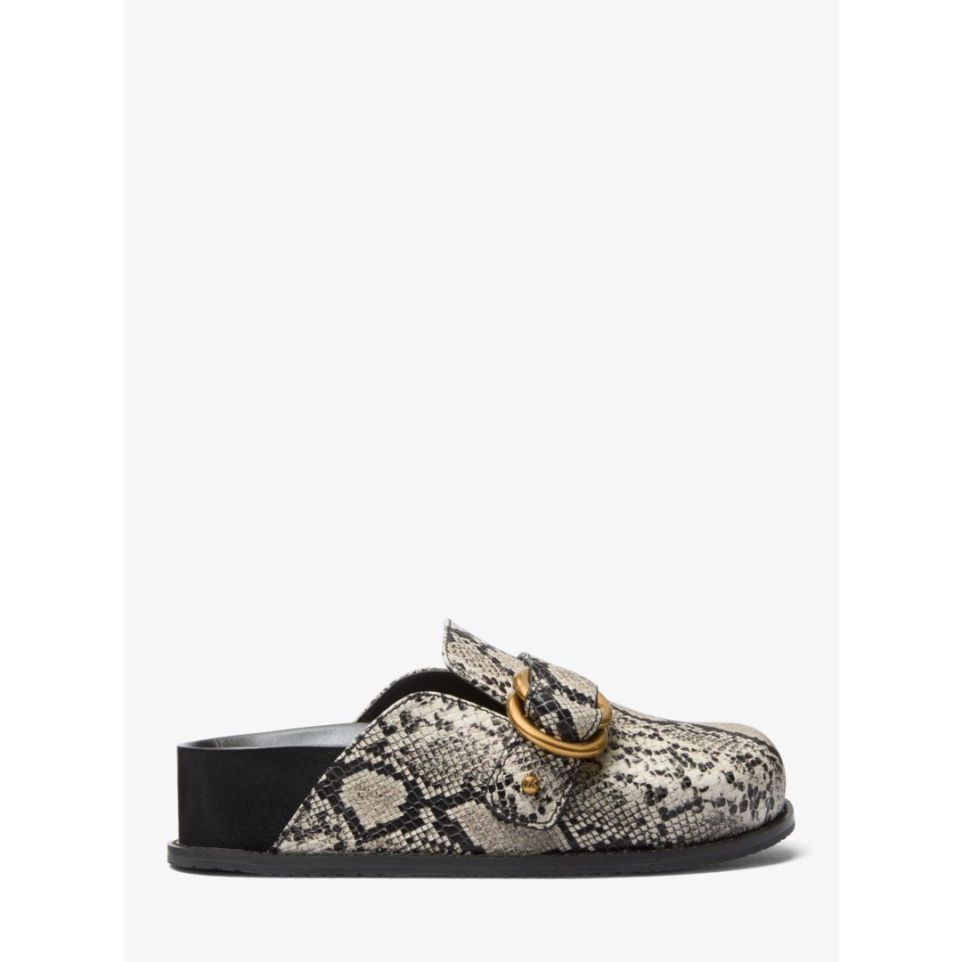 Michael Kors Jaden Snake Embossed Leather Clog