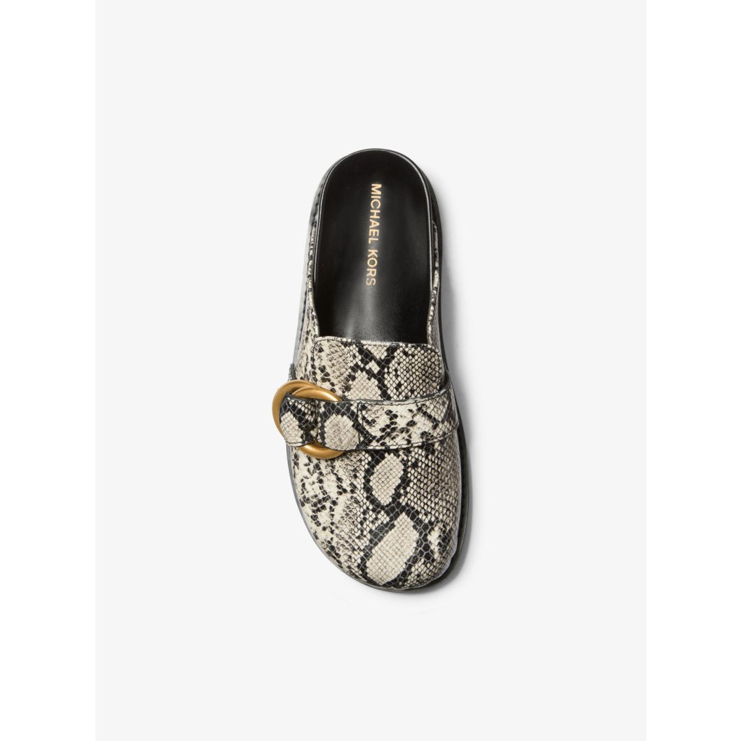 Michael Kors Jaden Snake Embossed Leather Clog