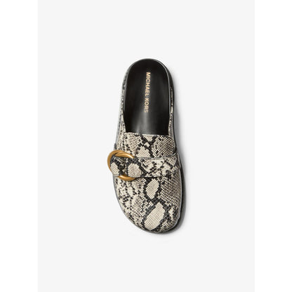 Michael Kors Jaden Snake Embossed Leather Clog