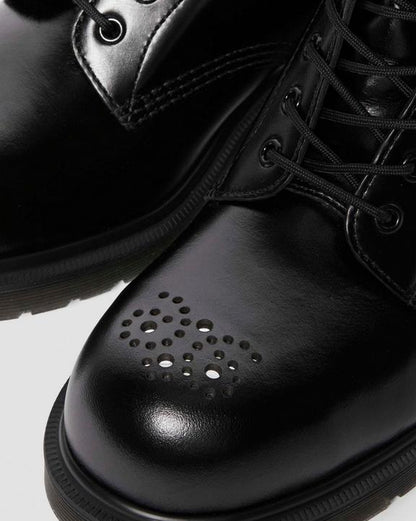 Analine Leather Steel Toe Boots - Black Analine - Mens