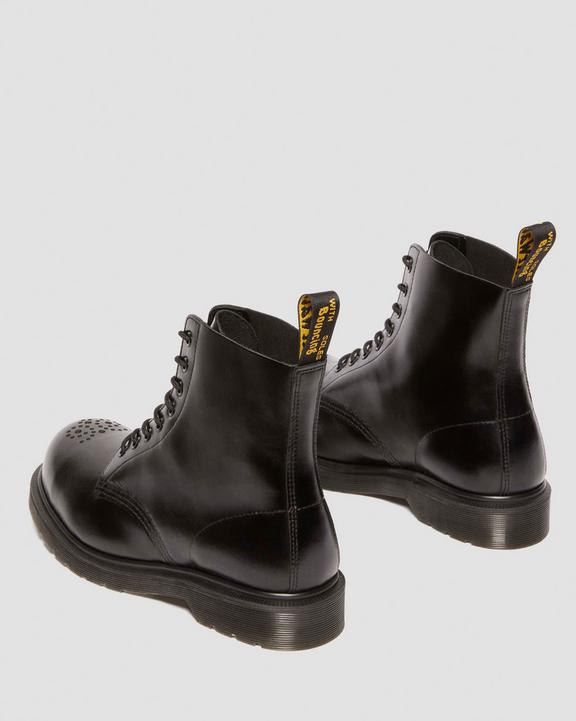 Dr. Martens Analine Leather Steel Toe Boots Black Analine
