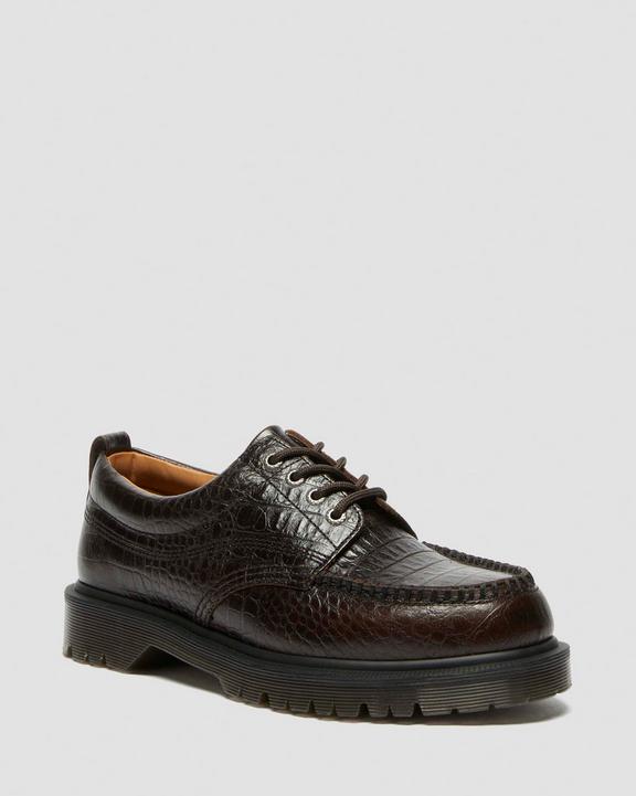 Dr. Martens Lowell Crocodile Dark Brown - Womens