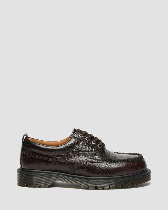 Dr. Martens Lowell Crocodile Dark Brown - Womens