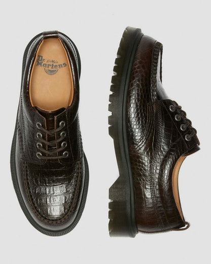 Dr. Martens Lowell Crocodile Dark Brown - Womens