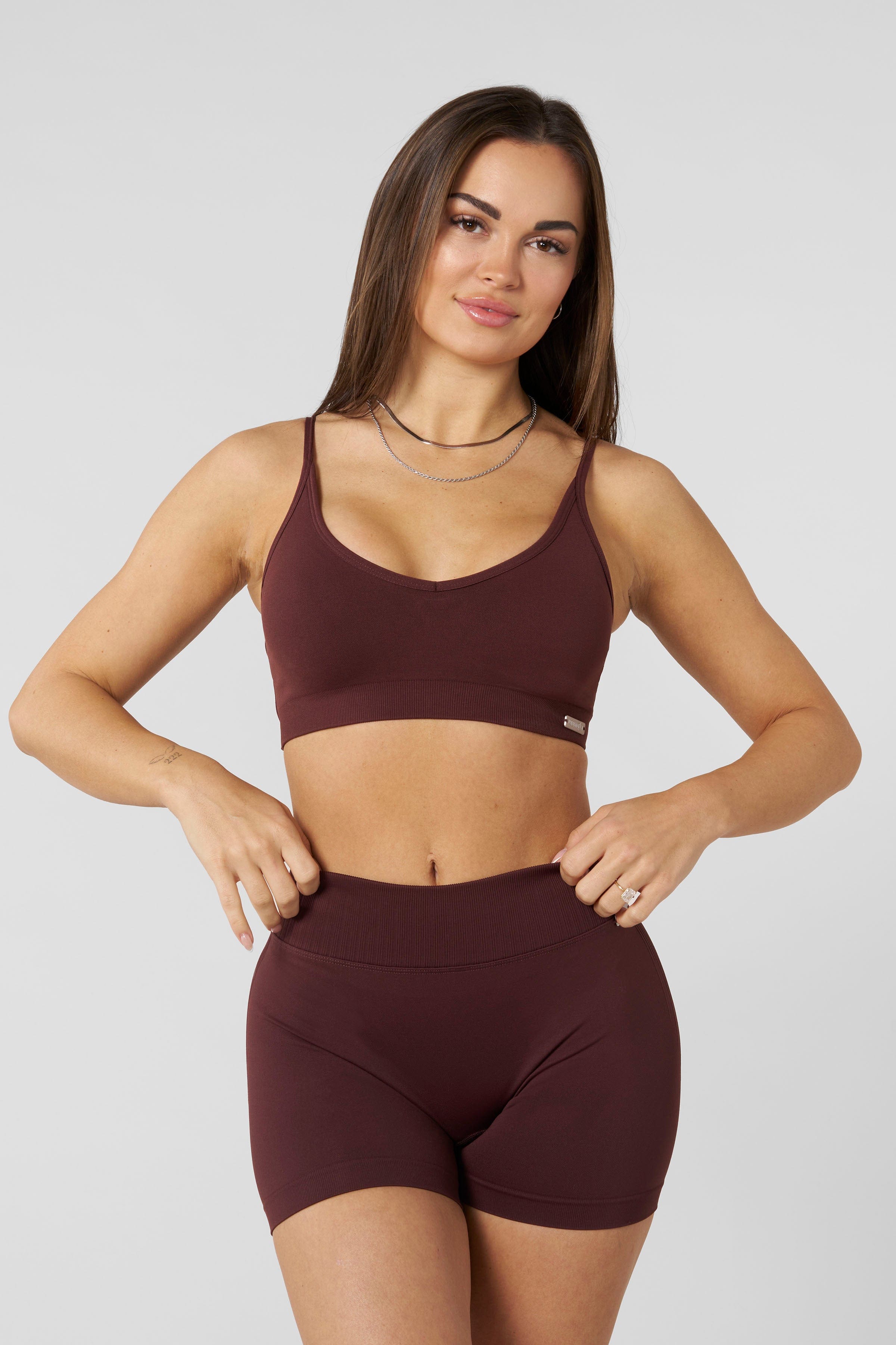 YoungLA W368 - Sculpt Seamless Twist Bra Burgundy