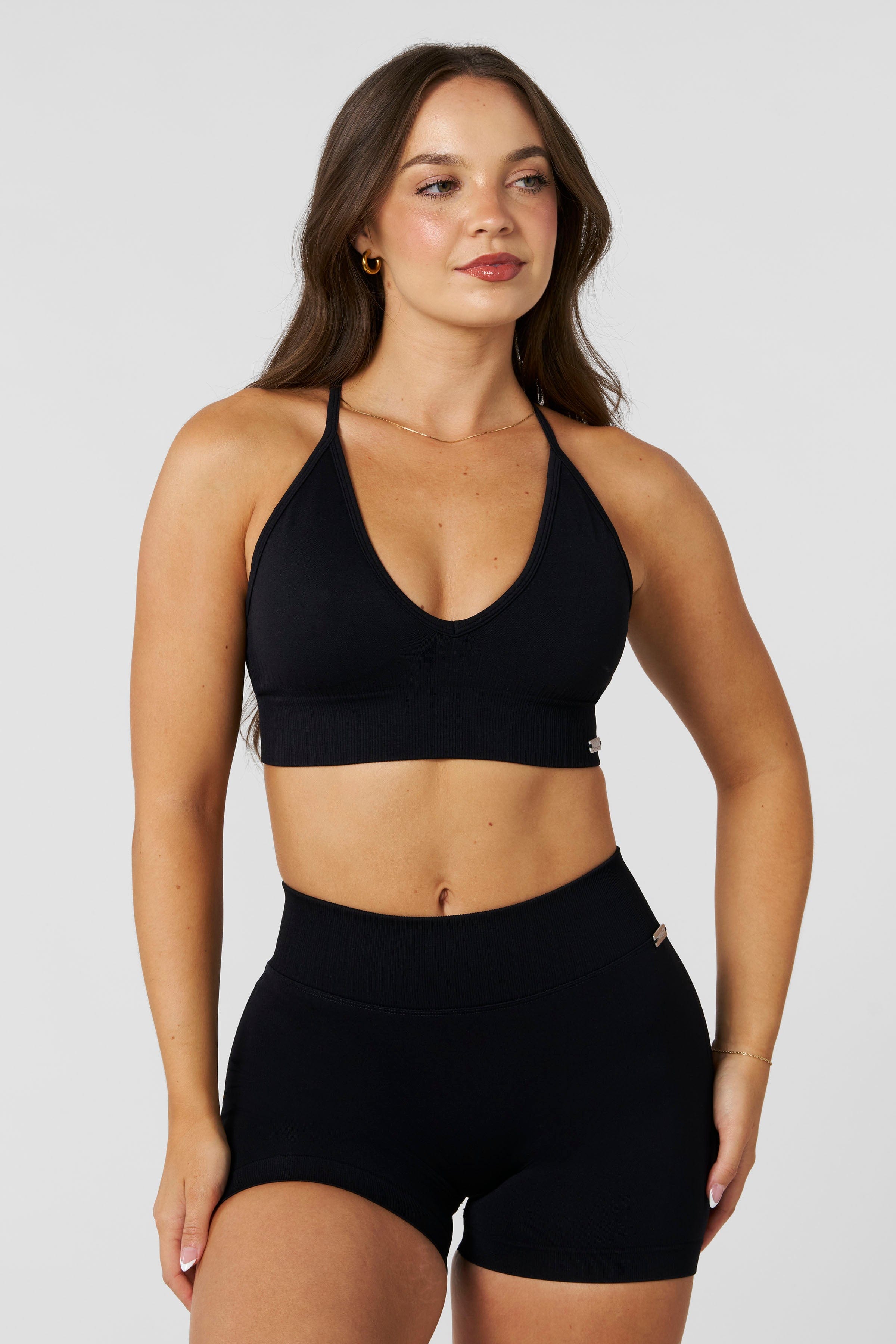 YoungLA W367 - Sculpt Seamless Plunge Bra Black