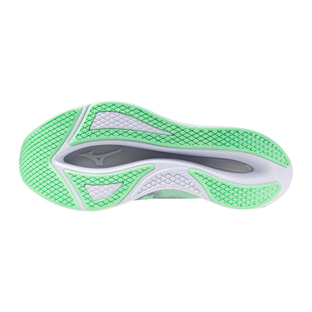 Mizuno Men's Wave Rebellion Flash 2 Running Shoe Neo Mint Vintage Indigo