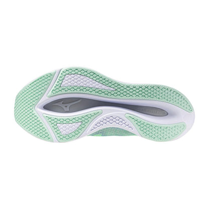 Mizuno Women's Wave Rebellion Flash 2 Running Shoe Neo Mint White