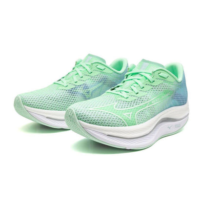 Mizuno Women's Wave Rebellion Flash 2 Running Shoe Neo Mint White