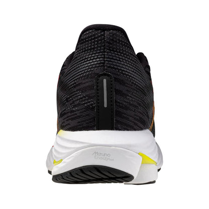 Mizuno Women's Wave Rider 28 Running Shoe Black Evening Primrose