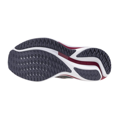 Mizuno Women's Wave Rider 28 Running Shoe Ultimate Grey Cosmo Chrome