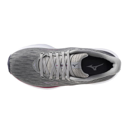 Mizuno Women's Wave Rider 28 Running Shoe Ultimate Grey Cosmo Chrome