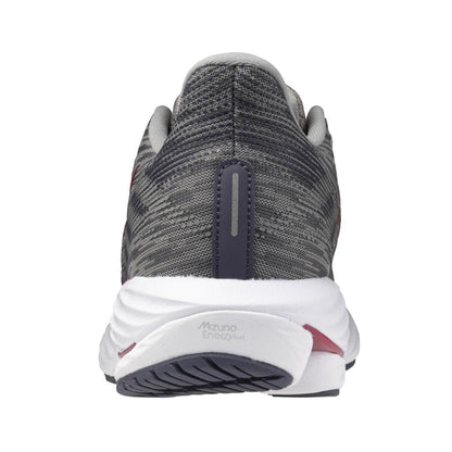 Mizuno Women's Wave Rider 28 Running Shoe Ultimate Grey Cosmo Chrome