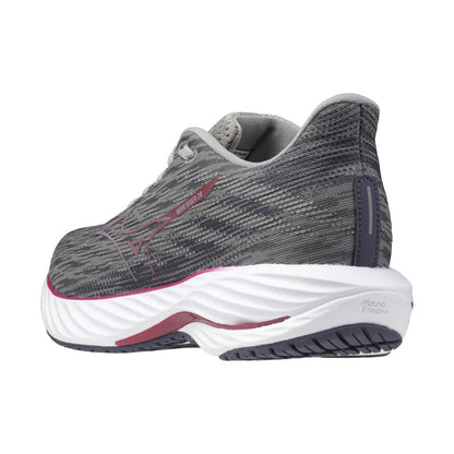 Mizuno Women's Wave Rider 28 Running Shoe Ultimate Grey Cosmo Chrome