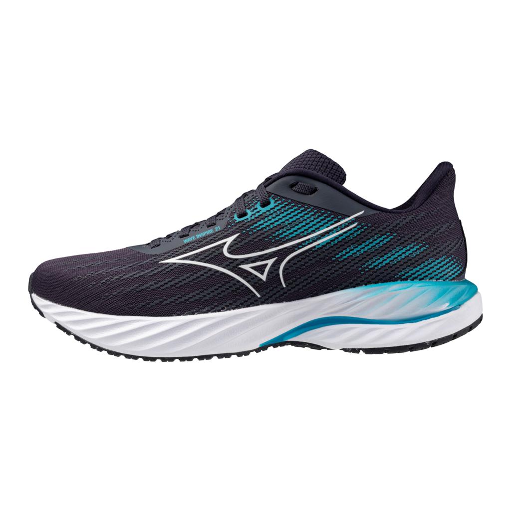 Mizuno Men's Wave Inspire 21 Running Shoe Odyssey Grey White