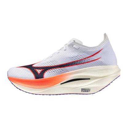 Mizuno Unisex Wave Rebellion Pro 3 Running Shoe White Baritone Blue